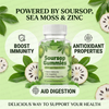 3-In-1 Soursop Gummies With Sea Moss & Zinc Daily Superfood for Immunity Support Delicious & Natural Graviola Supplement